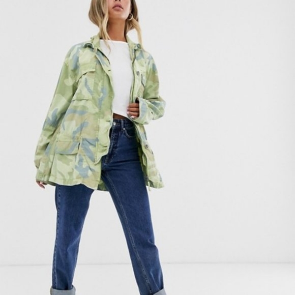 Free People Green Lead The Way Camouflage Field Jacket - Picture 9 of 9